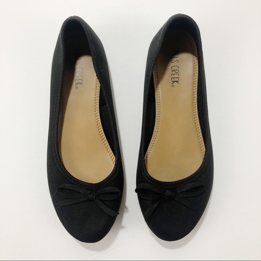 Falls Creek Women’s Y2K Black Flats 7 Minimalist‎ Balletcore
